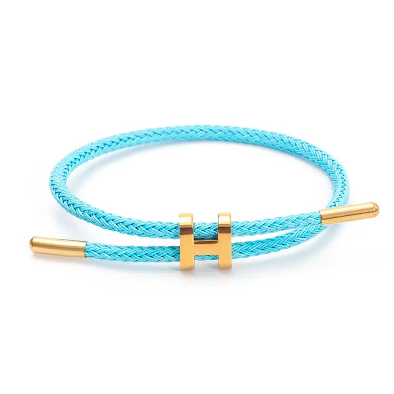 H Letter Woven Bracelet