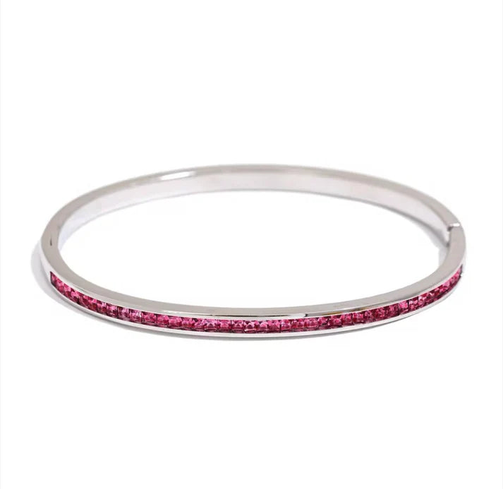 Tennis Zircon Inlaid Bangle